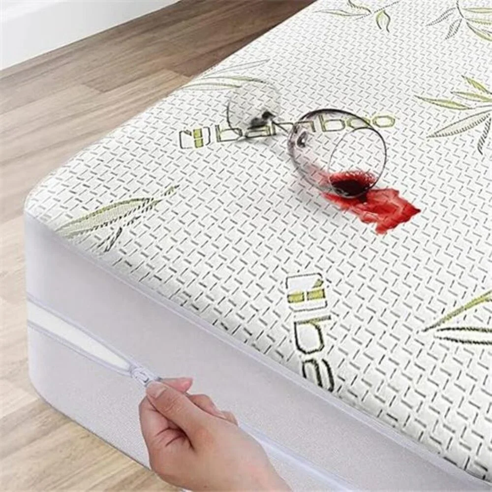 Mattress Protector with Zipper - 100% Waterproof Queen Size Cooling